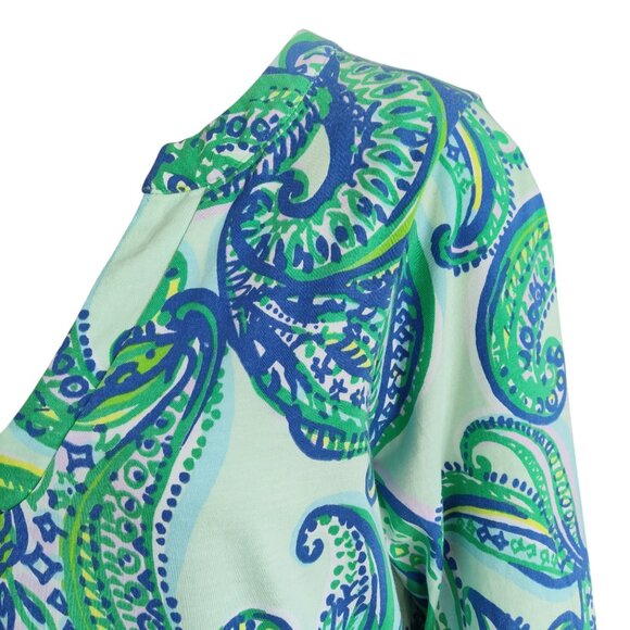 LILLY PULITZER Rossmore Keep It Current Poolside Blu Cotton Tunic TShirt Dress M - Picture 9 of 14
